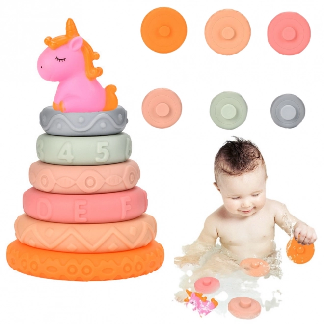 Pyramide en caoutchouc avec licorne pour enfants
