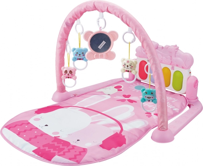 CHIPOLINO Tapis de jeu avec piano Lapins Rose