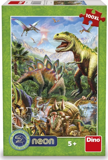 Puzzle lumineux monde des dinosaures 100 pièces XL