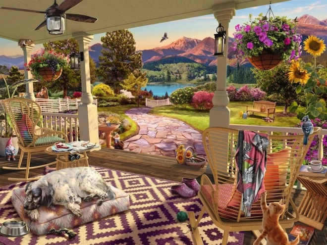 Puzzle Ravensburger véranda douillette 750 pièces
