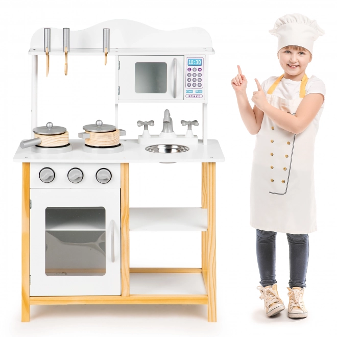 Cuisine en bois pour enfants avec accessoires Ecotoys