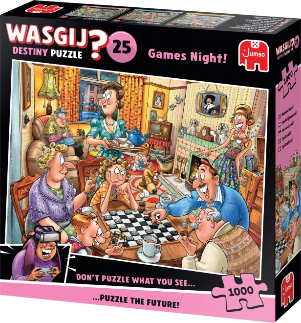 JUMBO Puzzle Wasgij Destiny: Soirée de jeu 1000 pièces