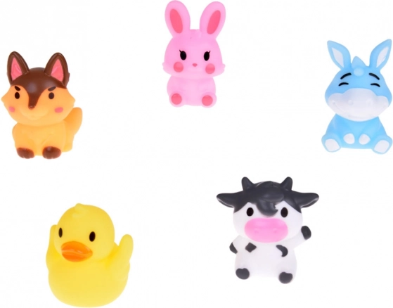 Animaux de ferme en caoutchouc pour doigts - ensemble de 5 figurines
