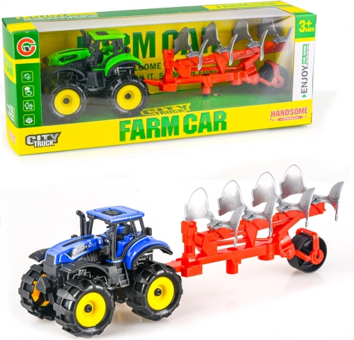 Tracteur avec charrue à inertie 25 cm