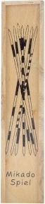 Mikado dans une boîte en bois