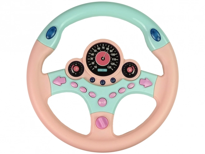 Volant rose interactif Simulateur de conduite Sons Lumières