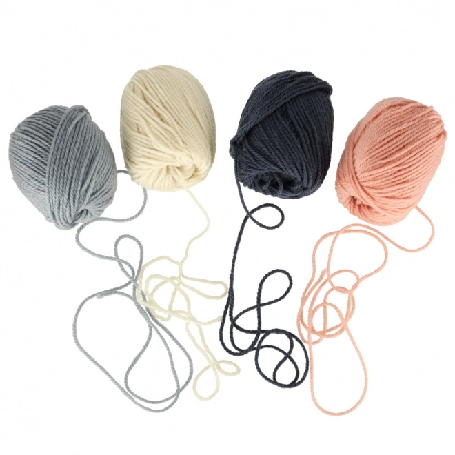 Ensemble de fils colorés pour tricot 4 pièces