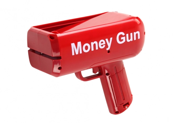 Tir d'un pistolet à billets Pistole rouge à billets Lanceur de billets