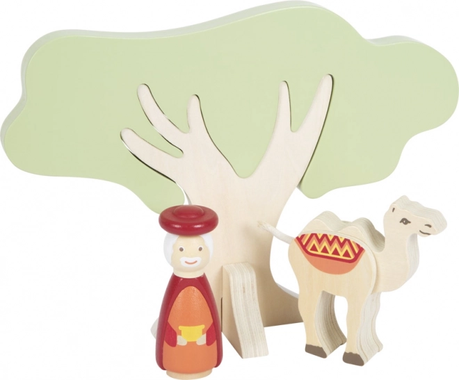 Petite Crèche de Noël en Bois