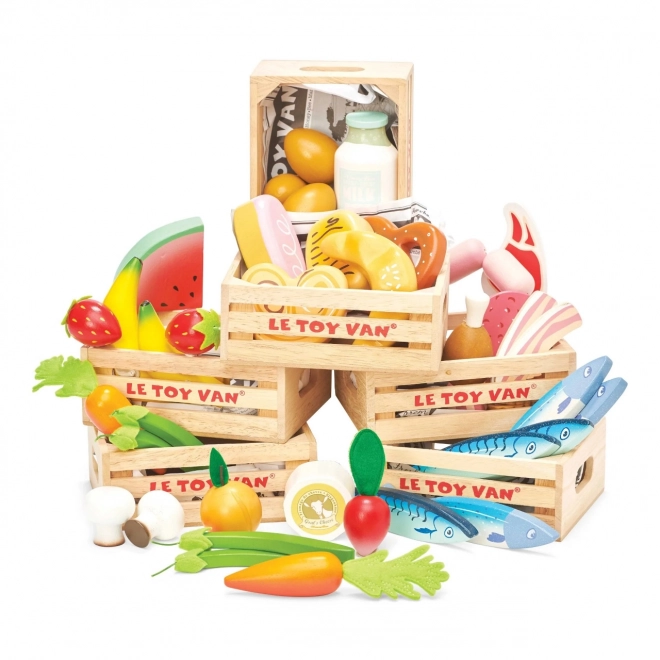 Le Toy Van Caisse avec Produits Laitiers