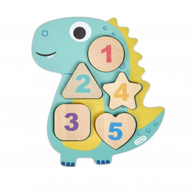 Puzzle en bois Little Tikes avec chiffres - Licorne, Dinosaure, Lama
