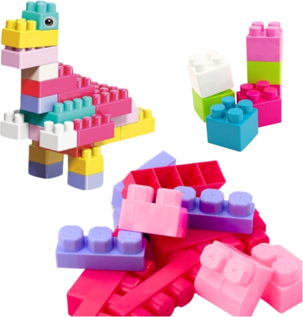 Grand ensemble de construction en boîte 40 pièces briques colorées