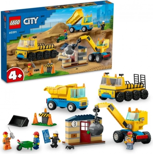 LEGO City 60391 Véhicules de chantier et boule de démolition