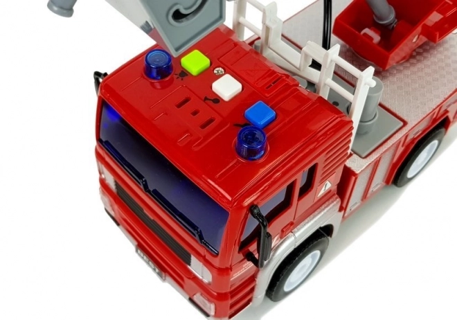 Camion de Pompiers avec Transmission à Friction et Effets Sonores