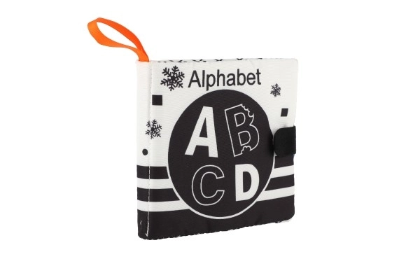 Petit livre doux en tissu 12x11cm 3 types sur carte dans un sac 3m+