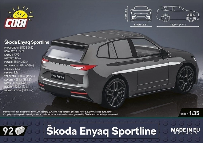 COBI Škoda Enyaq Sportline, 1:35, 92 pièces