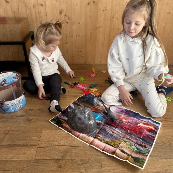 Ensemble de figurines d'animaux marins