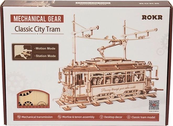 Puzzle mécanique en bois 3D RoboTime Tramway