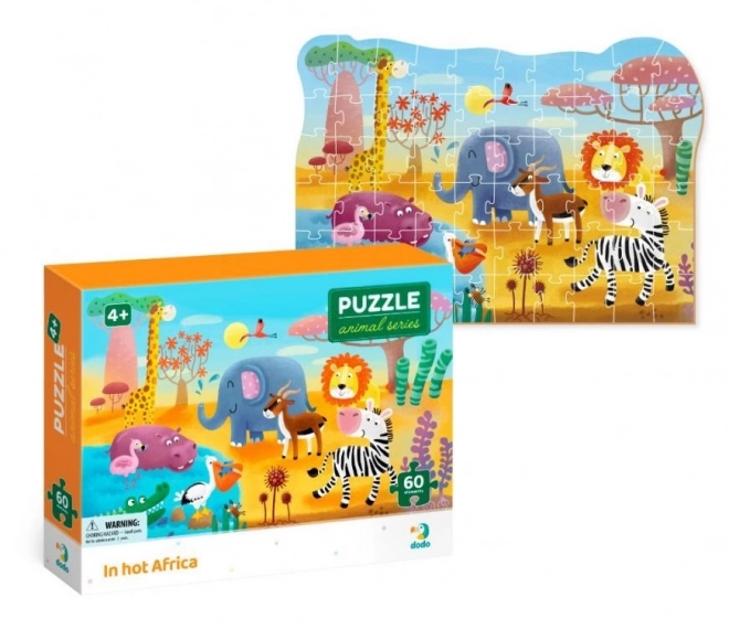 DODO Puzzle Animaux : Chaleur en Afrique 60 pièces