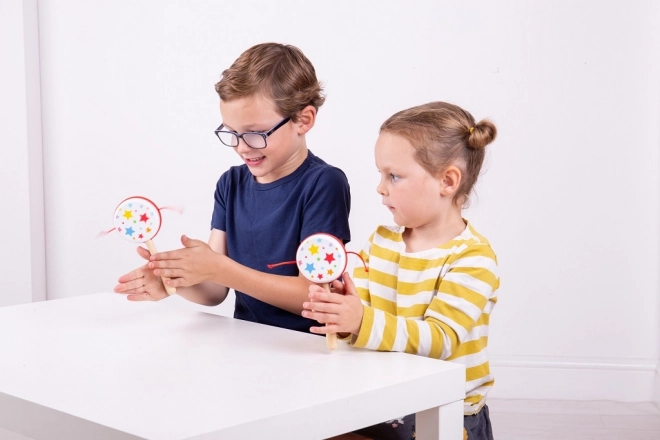 Bigjigs Toys Tambour en bois étoiles 1 pièce