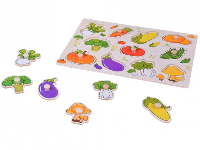 Puzzle éducatif en bois légumes match 11 pièces ZA5258