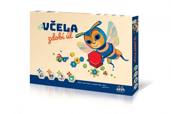 L'abeille orne la ruche 60pcs mosaïque dans une boîte 43x32x3,5cm