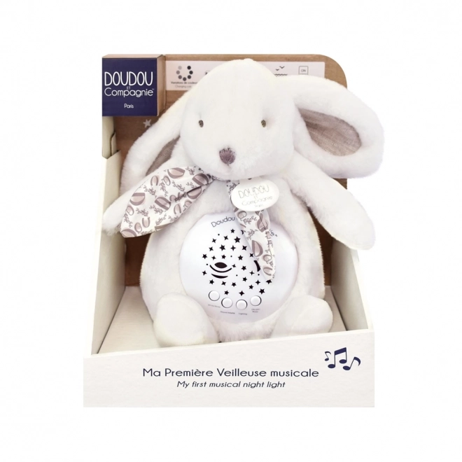 Boîte à musique Lapin avec projection Doudou