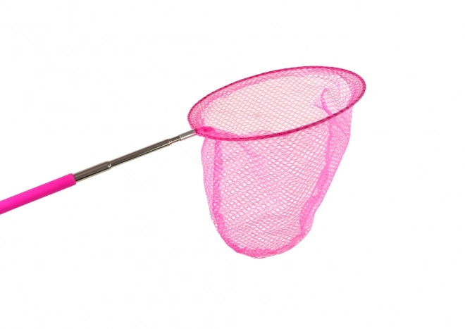 Filet télescopique pliant pour papillons et insectes 85cm - rose