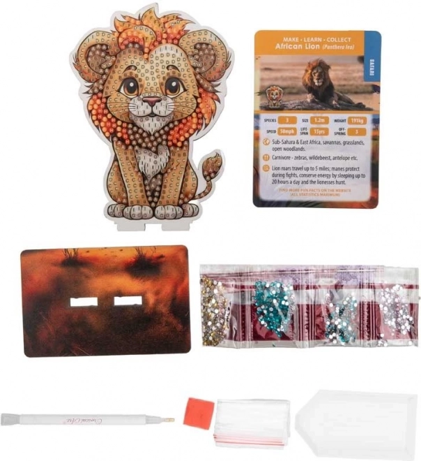 Peinture au diamant Safari : Lion