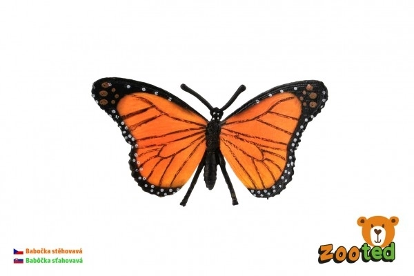 Papillon Monarque migrateur (babole) en plastique zootechnie 11cm dans un sachet