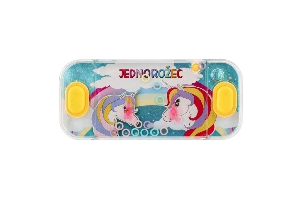 Jeu d'eau casse-tête 15,5x7cm plastique licorne 4 types 24pcs en boîte