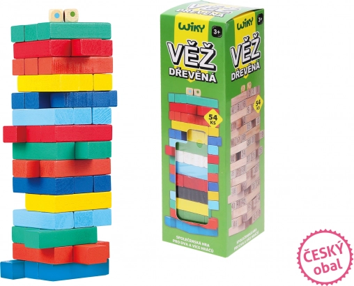 Tour en bois colorée pour enfants