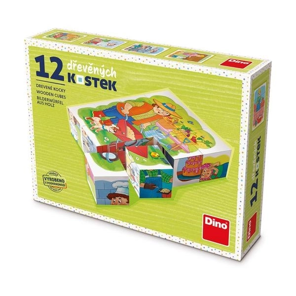 Dino blocs éducatifs Métiers - ensemble 12 cubes