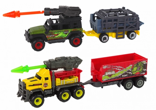 Set de véhicules Grand hélicoptère Dinosaures 8 pcs.