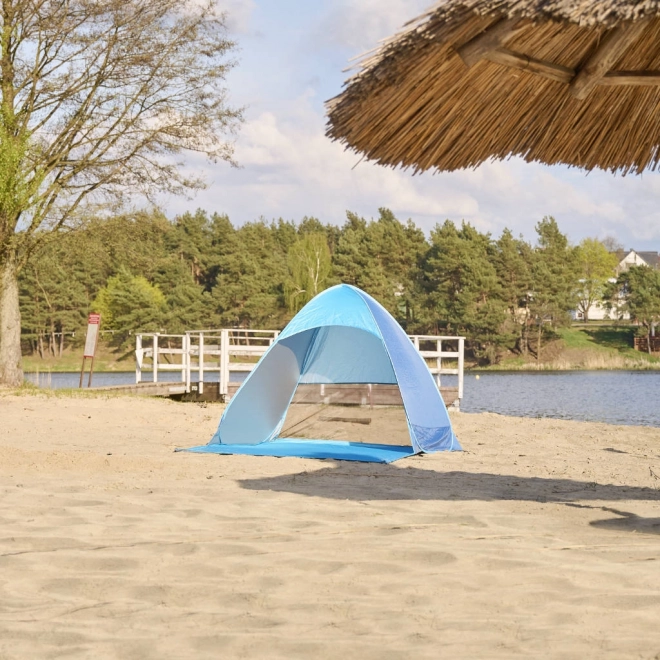 Tente de plage auto-déployante bleue