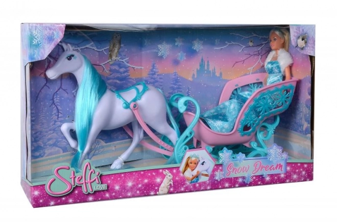 Poupée Steffi avec cheval Snow Dream