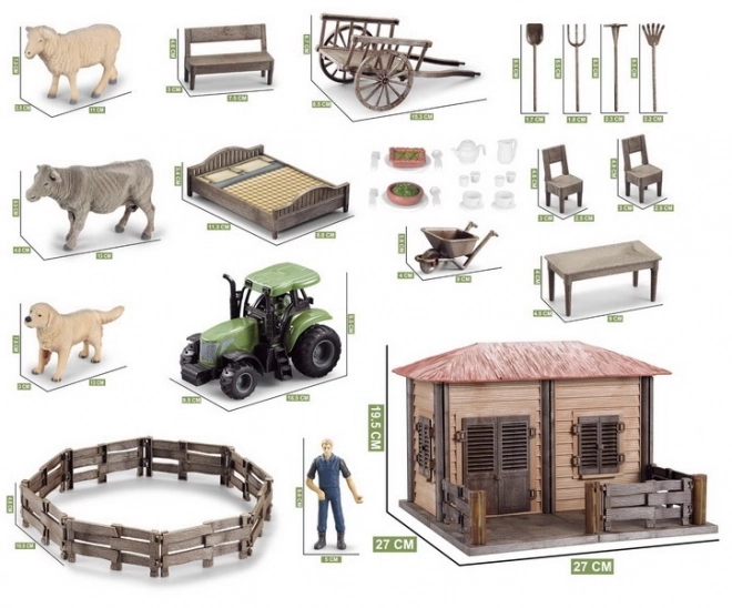 Ferme avec tracteur + accessoires