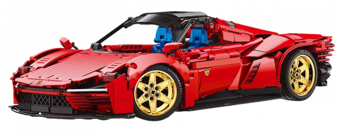 Ensemble de blocs de construction voiture de sport rouge