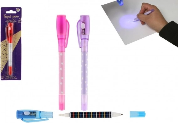 Stylo UV secret à encre invisible avec double pointe 15 cm
