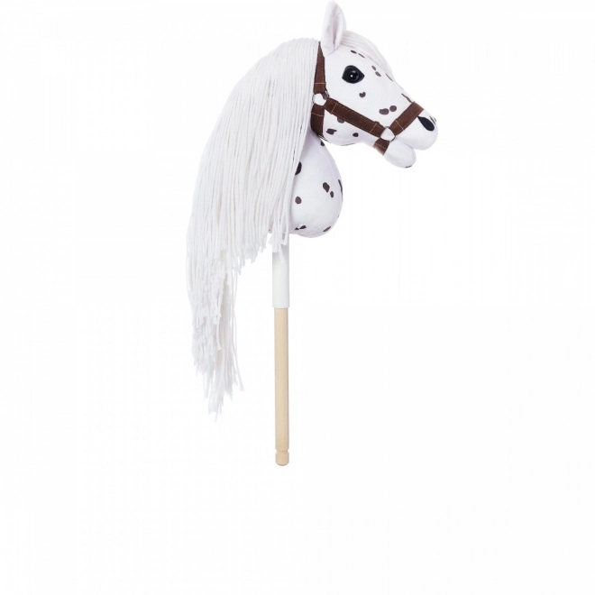 Cheval à bâton Hobby Horse de la collection HOPPIHORSE Sport Edition en couleur léopard blanc