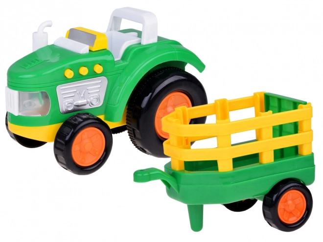 Tracteur agricole avec remorque et animaux son + lumière ZA5390