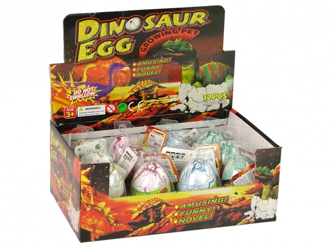 Oeuf Magique de Dinosaure qui Éclôt 6 cm Blanc