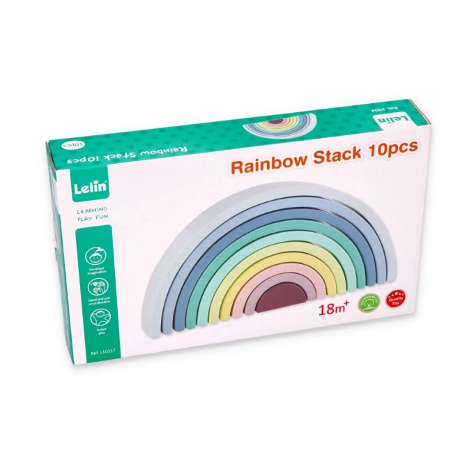 Puzzle arc-en-ciel en bois