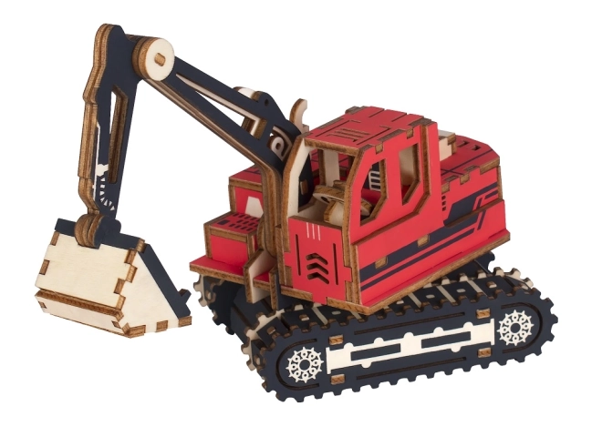 Puzzle 3D en bois Rypadlo rouge