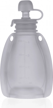 Poche réutilisable en silicone pour nourriture bébé, Transparent gris