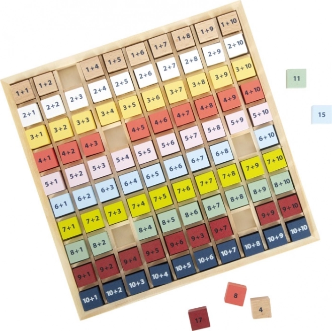 Table d'addition éducative en bois