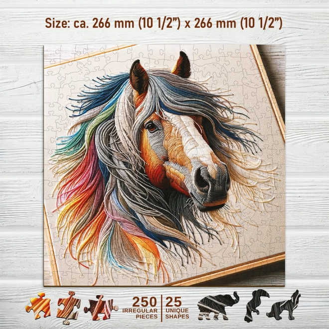 Puzzle en bois Cheval Doux de Wooden City - 250 pièces