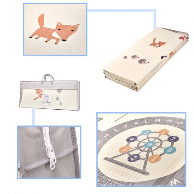 Tapis éducatif pliable en mousse rue/forêt