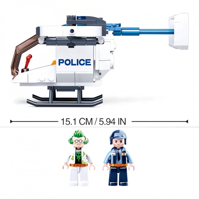 Sluban Police M38-B0823 Hélicoptère de police avec drone pour le transport de prisonniers