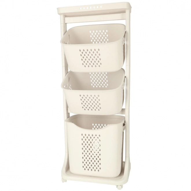 Organisateur roulant triple pour jouets et vêtements